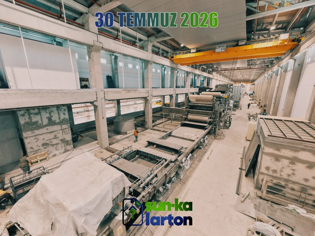 Sunka Larton Ana Üretim Holü ve Tavan Vinçleri